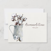 Wasserfarben-Baumwollstämme in grauem Pitcher-Umra RSVP Karte (Vorderseite)