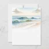 Wasserfarben Beach Waves Küste Save the Date Foto Einladung (Rückseite)