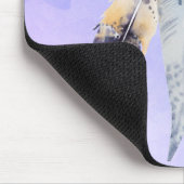 Wasserfarben Beads 'n Feathers on Bluish Lila Mousepad (Ecke)