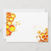 Wasserfarben-Beehive-Babydusche Einladung (Rückseite)