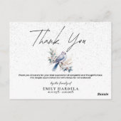 Wasserfarben-Beerdigung Einfache Skriptdanke-Karte Postkarte (Rückseite)