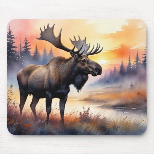 Wasserfarben bei Sonnenaufgang Mousepad (Vorne)