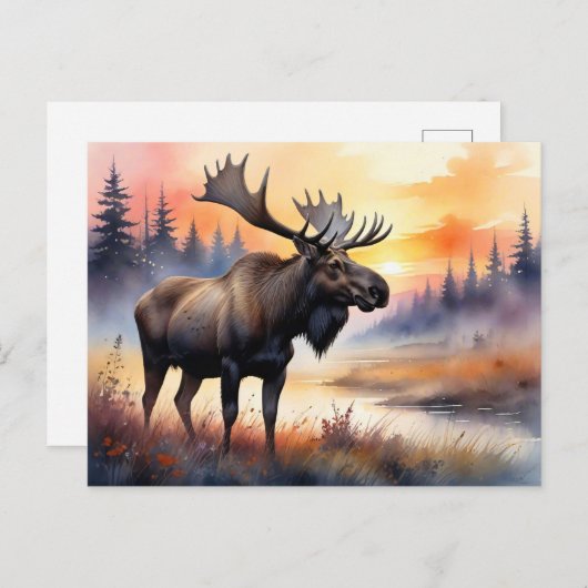 Wasserfarben bei Sonnenaufgang Postkarte (Vorne/Hinten)