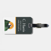 Wasserfarben-Bergsicht, Sonnenuntergang, Kinderspi Gepäckanhänger (Rückseite horizontal)