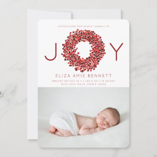 Wasserfarben Berries Feiertag Ankündigung (Vorderseite)