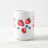 Wasserfarben Berries Personalisiertes Skript 4. Ju Kaffeetasse (Mittel)