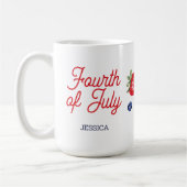 Wasserfarben Berries Personalisiertes Skript 4. Ju Kaffeetasse (Links)