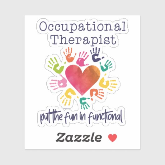 Wasserfarben-BerufstherapeutIn Aufkleber (Blatt)