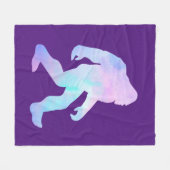 Wasserfarben Bigfoot Fleecedecke (Vorderseite (Horizontal))