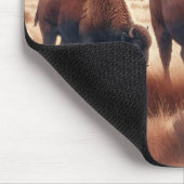 Wasserfarben-Bison auf den Ebenen Personalisiert Mousepad (Ecke)