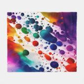 Wasserfarben Bläschen Melkfarben Abstrakt Fleecedecke (Vorderseite (Horizontal))