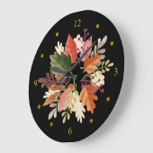 Wasserfarben ~ Blätter im Herbst ~ Erntezeit ~ Große Wanduhr (Winkel)