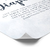 Wasserfarben-Blätter Kinderdusche Späte Nachttauch Poster (Ecke)