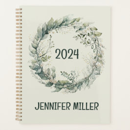 Wasserfarben-Blätter und Blume Planer