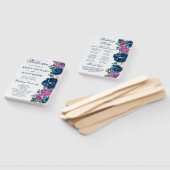 Wasserfarben Blau und Lila Sommer-Blume Hochzeit Fächer (Non-assembled)