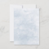 Wasserfarben, blauer Blumenkohl - Optionen Hochzei RSVP Karte (Rückseite)