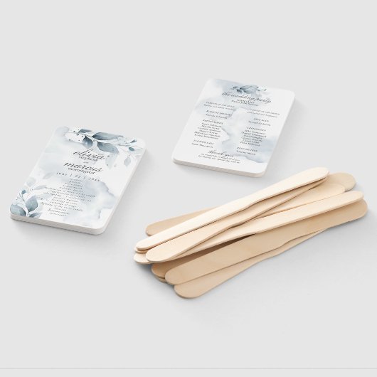 Wasserfarben, blauer Foliage Programm Handlüfter Fächer (Non-assembled)