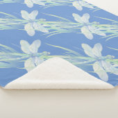 Wasserfarben-Blaues Libelle-Wasserinsekt Sherpadecke (3/4)