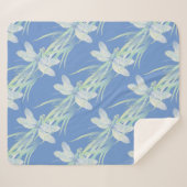 Wasserfarben-Blaues Libelle-Wasserinsekt Sherpadecke (Vorderseite (Horizontal))