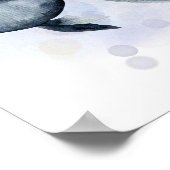 Wasserfarben Blaues tropisches Fischmotiv Poster (Ecke)