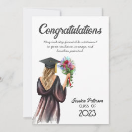 Wasserfarben Blond Haut Girl Herzlichen Glückwunsc