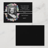 Wasserfarben-Blume auf Schwarz nach Beerdigung Dan Mitteilungskarte (Vorne/Hinten)