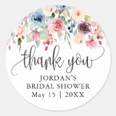 Wasserfarben Blume Blogs Danke, dass Sie dafür sin Runder Aufkleber (Vorderseite)