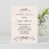 Wasserfarben Blume Bridal Dusche Einladung (Stehend Vorderseite)