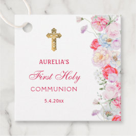 Wasserfarben Blume Erste Kommune Geschenkanhänger