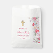 Wasserfarben Blume Erste Kommune Geschenktütchen (Vorderseite)