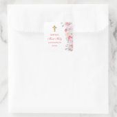 Wasserfarben Blume Erste Kommune Quadratischer Aufkleber (Tasche)