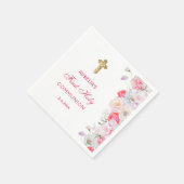 Wasserfarben Blume Erste Kommune Serviette (Ecke)