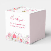 Wasserfarben Blume Erstkommunion Herz Geschenkschachtel (Rückseite)