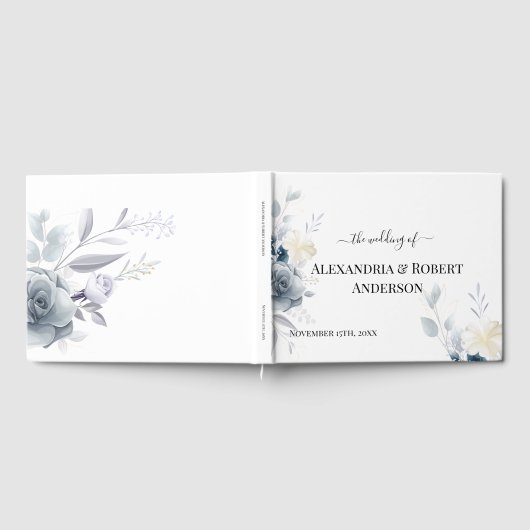Wasserfarben-Blume Hochzeitsbuch Gästebuch (Voll)
