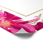 Wasserfarben-Blume Hochzeitsszenario für benutzerd Poster (Ecke)