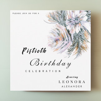 Wasserfarben-Blume JEDE Geburtstagsparty Einladung