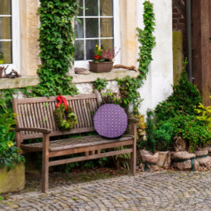 Wasserfarben-Blume-Lavendelmuster Rundes Kissen