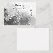 Wasserfarben-Blume nach Beerdigung Dankeschön Kart Mitteilungskarte (Vorne/Hinten)