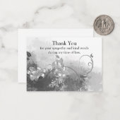 Wasserfarben-Blume nach Beerdigung Dankeschön Kart Mitteilungskarte (Vorderseite/Rückseite Beispiel)