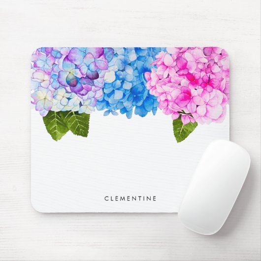 Wasserfarben-Blume| Name hinzufügen Mousepad (Mit Mouse)