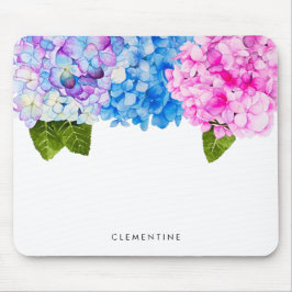 Wasserfarben-Blume| Name hinzufügen Mousepad