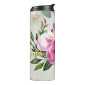 Wasserfarben-Blume Thermosbecher (Nach links gedreht)