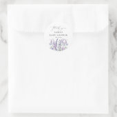 Wasserfarben-Blumen-Babyshower mit Wildblumen Runder Aufkleber (Tasche)