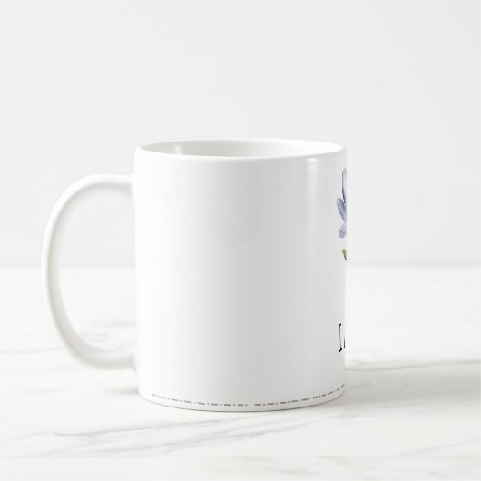 Wasserfarben-Blumen-Design-Tasse Kaffeetasse (Links)