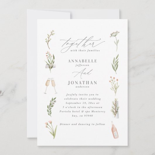 Wasserfarben Blumen elegante Wildblume hübsch rust (Vorderseite)