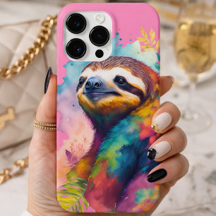 Wasserfarben-Blumen-Faultier-Handyhülle Case-Mate iPhone 14 Pro Max Hülle