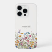 Wasserfarben-Blumen individuell anpassbare iPhone  Hülle (Rückseite)