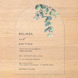 Wasserfarben Blumen Klare Architektur Acryleinladungen