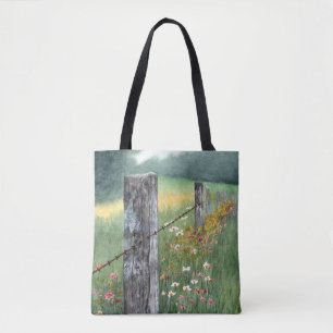 Wasserfarben-Blumen-Kunst-Tragetasche Tasche