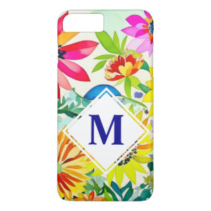 Wasserfarben Blumen Monogrammiert  Case-Mate iPhone Hülle